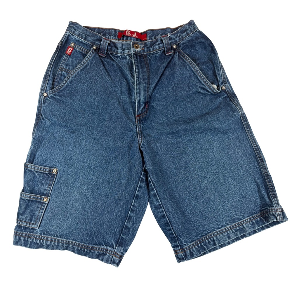 Vintage Guess Jeans Workwear Denim Carpenter Shorts Mens 32 Blue 10943 D67-62W